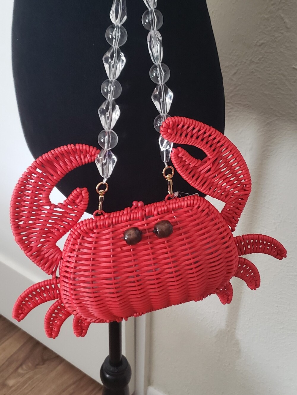 Tommy Bahama Red Crab-Shaped Woven Crossbody Bag - Novelty Women Bag